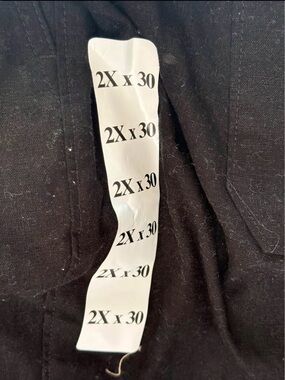 Oak Hill linen Black Pants and Cream pants both 2X x 30 Size.